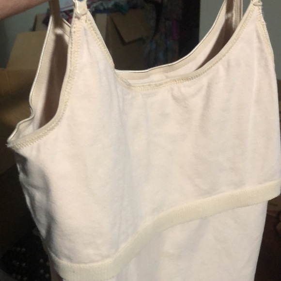 Camisoles Set of 2 Cami Tank Tops Tan/White Size Med Fits Sm/Med - Picture 15 of 16